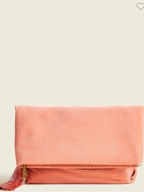 J.Crew Velvet Foldover Clutch